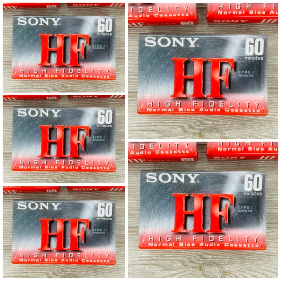 6 sealed new Sony High Fidelity Audio Cassette 60 Minutes Cassettes Tapes - Picture 3 of 5